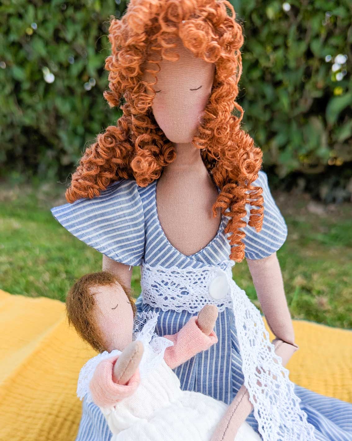 Tissu Feutre beige rosé, corps et tête de poupée