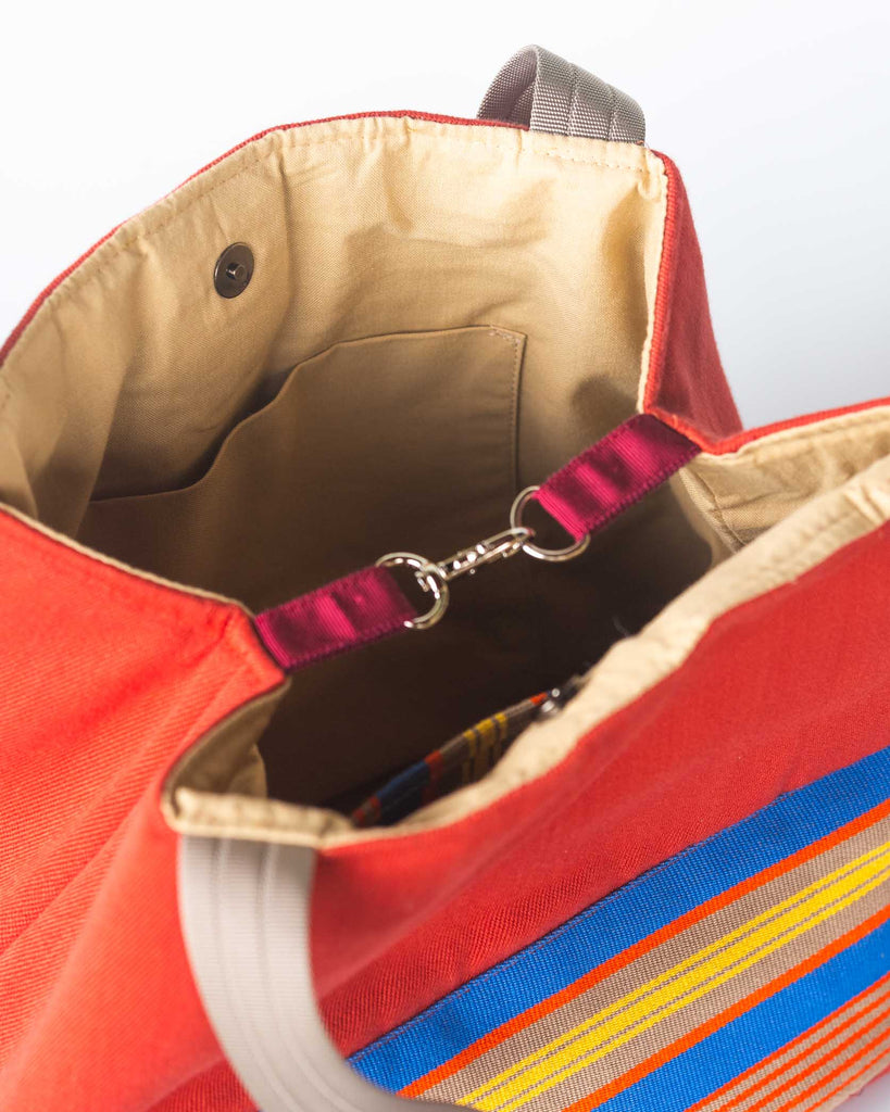 Sac en tissu  mousquetons fermés