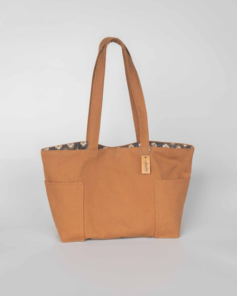 sac cabas camel poches latérales